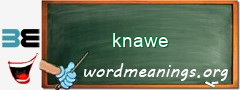 WordMeaning blackboard for knawe